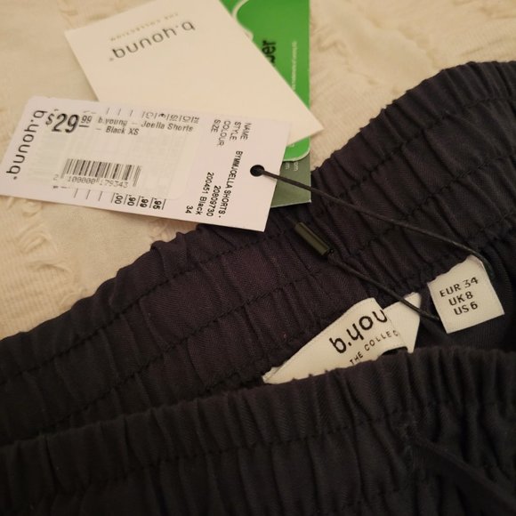 b.young Joella Shorts - Black - Size XS US 6 - Picture 2 of 3